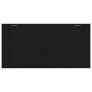 Έπιπλο Τηλεόρασης Επιτοίχιο Μαύρο 80x34,5x40 εκ.