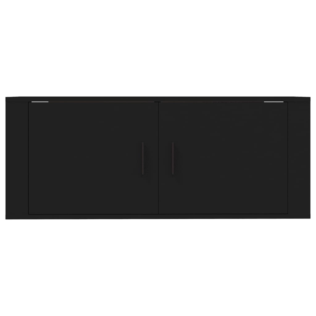 Έπιπλο Τηλεόρασης Επιτοίχιο Μαύρο 100x34,5x40 εκ.