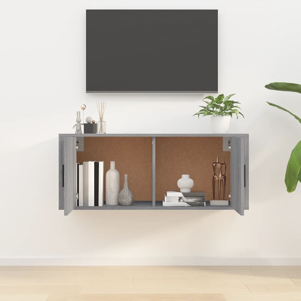 Έπιπλα Τηλεόρασης Επιτοίχια Sonoma Δρυς 100x34,5x40 εκ