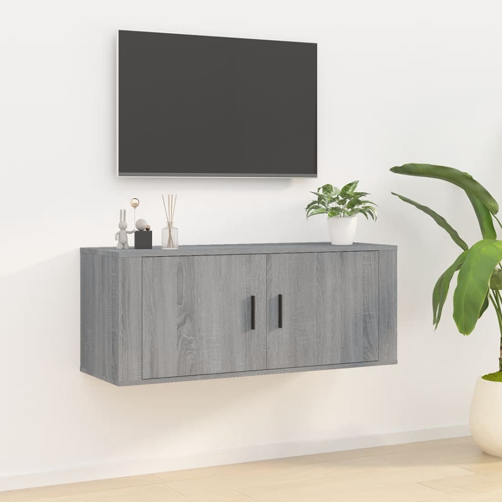 Έπιπλα Τηλεόρασης Επιτοίχια Sonoma Δρυς 100x34,5x40 εκ