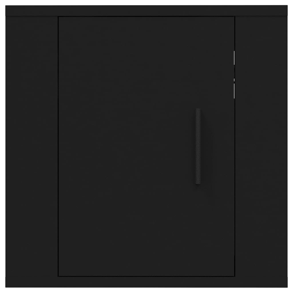 Έπιπλο Τηλεόρασης Επιτοίχιο Μαύρο 40x34,5x40 εκ.