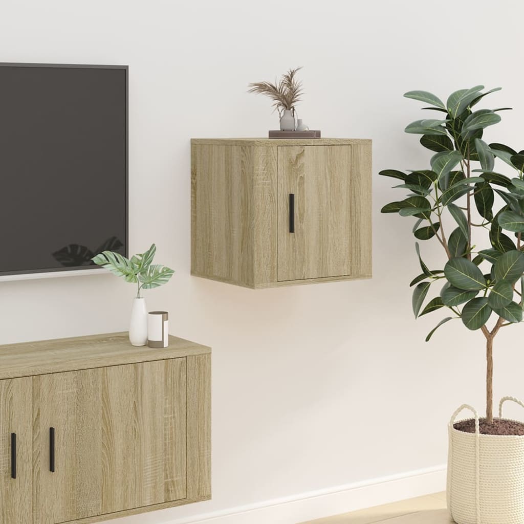 Έπιπλο Τηλεόρασης Επιτοίχιο Sonoma Δρυς 40x34,5x40 εκ. - Pakobazaar