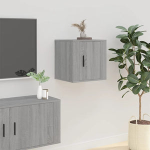 Έπιπλα Τηλεόρασης Επιτοίχια 2 τεμ. Γκρι Sonoma 40x34,5x40 εκ.