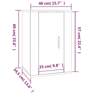 Έπιπλο Τηλεόρασης Επιτοίχιο Sonoma Δρυς 40x34,5x60 εκ. - Pakobazaar