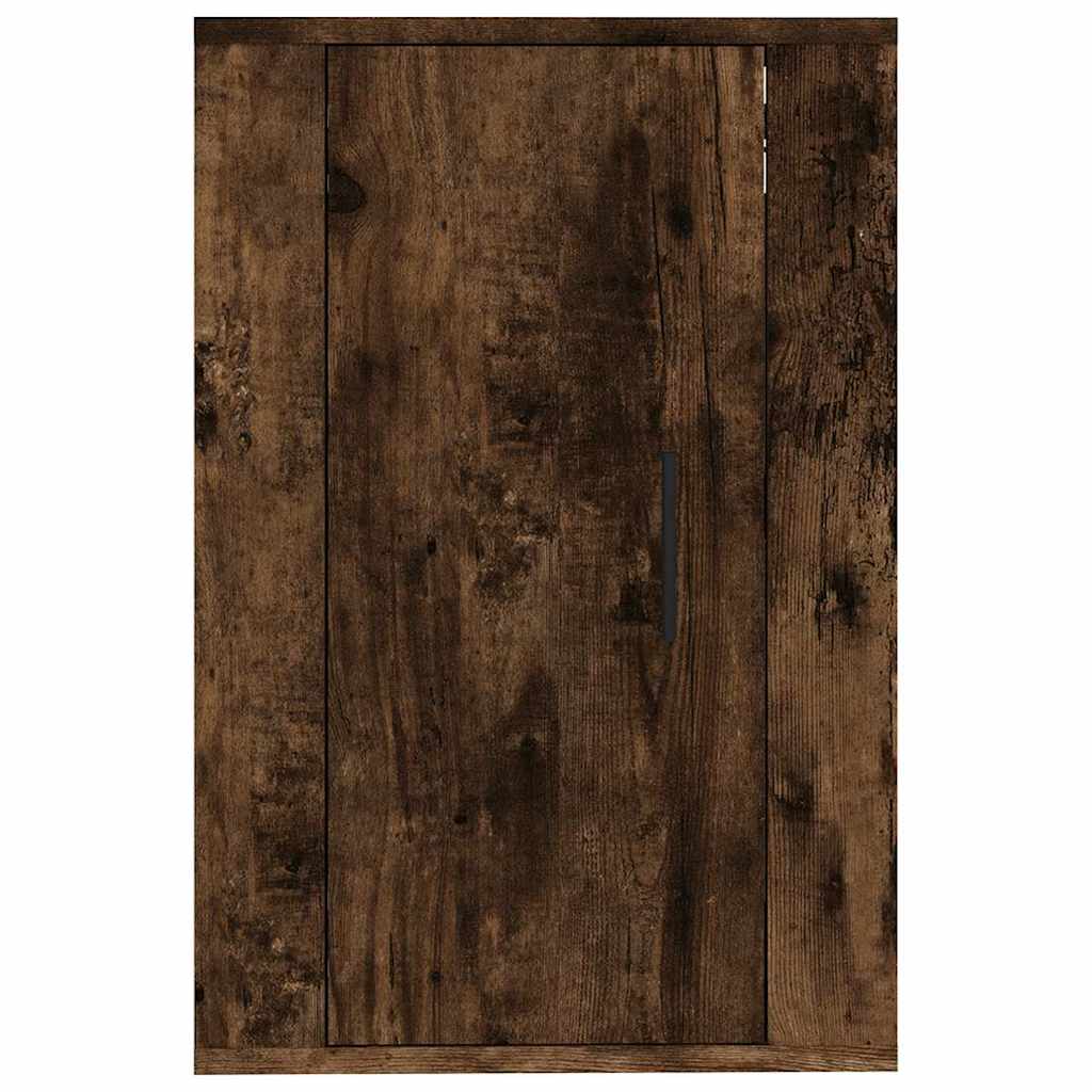 Ντουλάπια Τηλεόρασης Επιτοίχια 2Τεμ. Καπνιστή Δρυς 40x34,5x60εκ - Pakobazaar