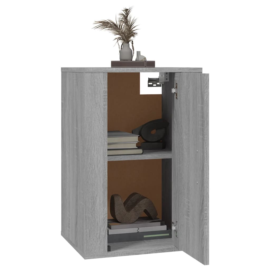 Έπιπλα Τηλεόρασης Επιτοίχια 2 τεμ. Γκρι Sonoma 40x34,5x60 εκ.