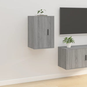 Έπιπλα Τηλεόρασης Επιτοίχια 2 τεμ. Γκρι Sonoma 40x34,5x60 εκ.
