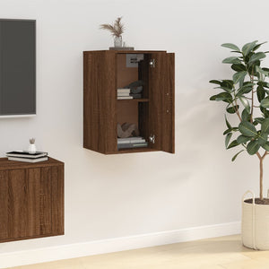 Έπιπλο Τηλεόρασης Επιτοίχιο Καφέ Δρυς 40x34,5x60 εκ.