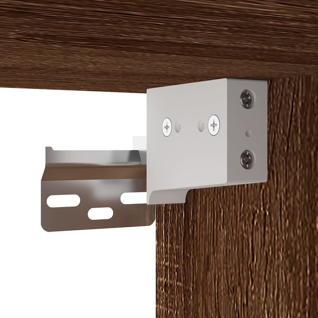 Έπιπλο Τηλεόρασης Επιτοίχιο Καφέ Δρυς 40x34,5x60 εκ.