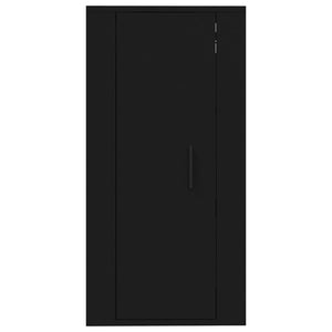 Έπιπλο Τηλεόρασης Επιτοίχιο Μαύρο 40x34,5x80 εκ.