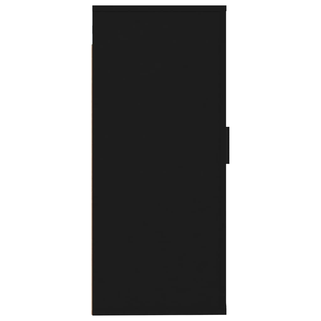 Έπιπλο Τηλεόρασης Επιτοίχιο Μαύρο 40x34,5x80 εκ.