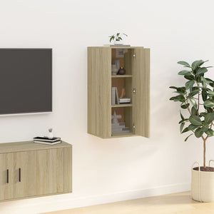 Έπιπλο Τηλεόρασης Επιτοίχιο Sonoma Δρυς 40x34,5x80 εκ.
