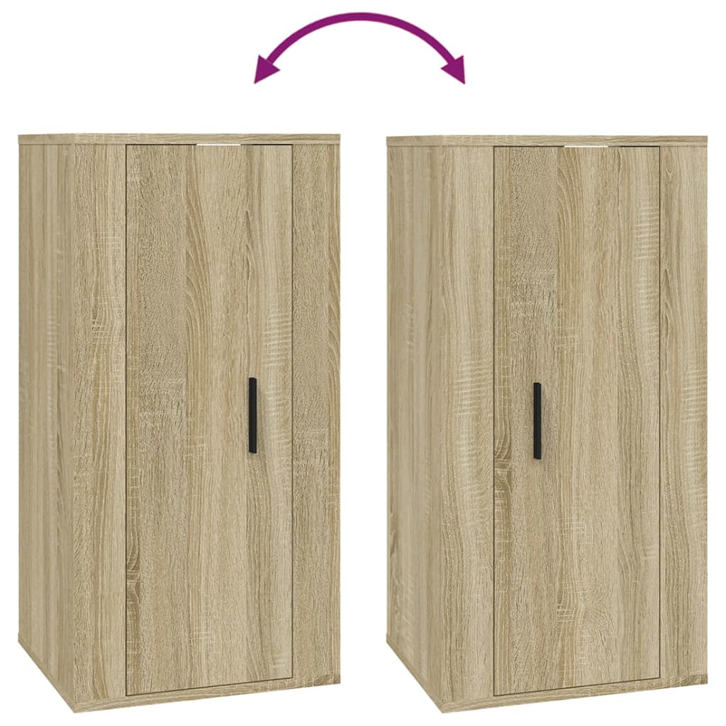 Έπιπλο Τηλεόρασης Επιτοίχιο Sonoma Δρυς 40x34,5x80 εκ.