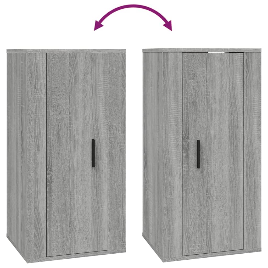 Έπιπλα Τηλεόρασης Επιτοίχια Sonoma Δρυς 40x34,5x80 εκ - Pakobazaar