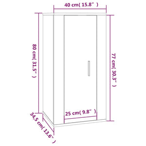 Έπιπλα Τηλεόρασης Επιτοίχια Sonoma Δρυς 40x34,5x80 εκ - Pakobazaar