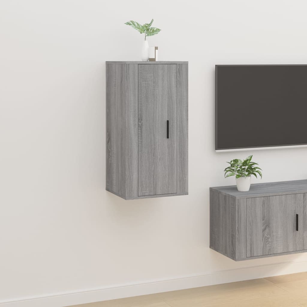 Έπιπλα Τηλεόρασης Επιτοίχια Sonoma Δρυς 40x34,5x80 εκ - Pakobazaar