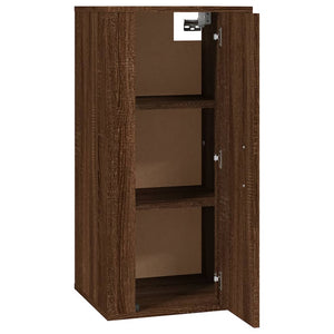 Έπιπλο Τηλεόρασης Επιτοίχιο Καφέ Δρυς 40x34,5x80 εκ.