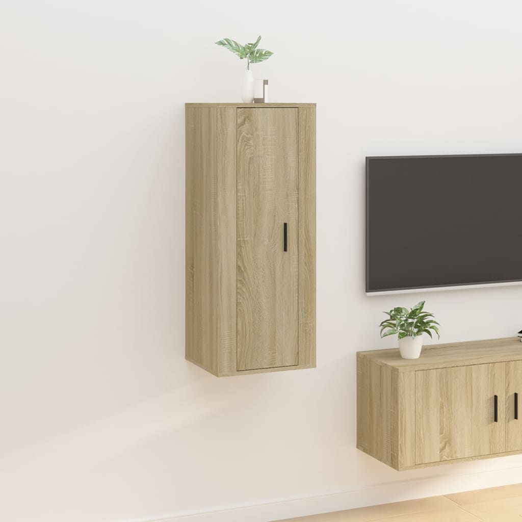 Έπιπλο Τηλεόρασης Επιτοίχιο Sonoma Δρυς 40x34,5x100 εκ.