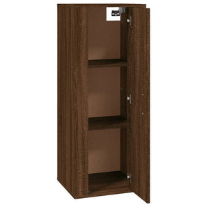 Έπιπλο Τηλεόρασης Επιτοίχιο Καφέ Δρυς 40x34,5x100 εκ.