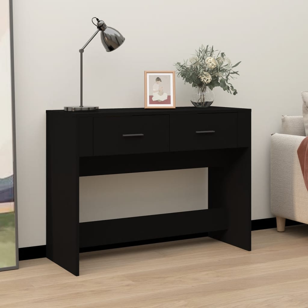 Τραπέζι Κονσόλα Μαύρο 100x39x75 εκ. Επεξεργασμένο Ξύλο - Pakobazaar