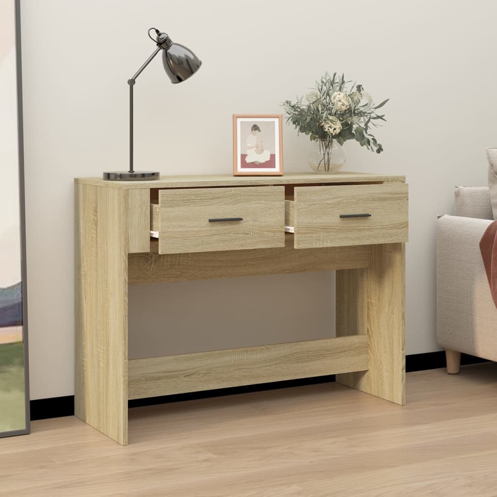 Τραπέζι Κονσόλα Sonoma Δρυς 100x39x75 εκ. Επεξεργασμένο Ξύλο