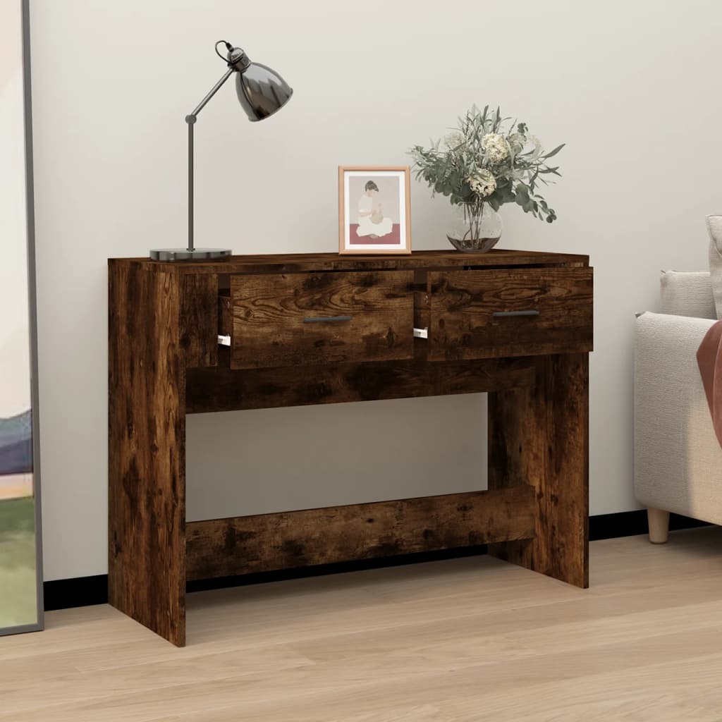 Τραπέζι Κονσόλα Καπνιστή Δρυς 100x39x75 εκ. Επεξεργασμένο Ξύλο