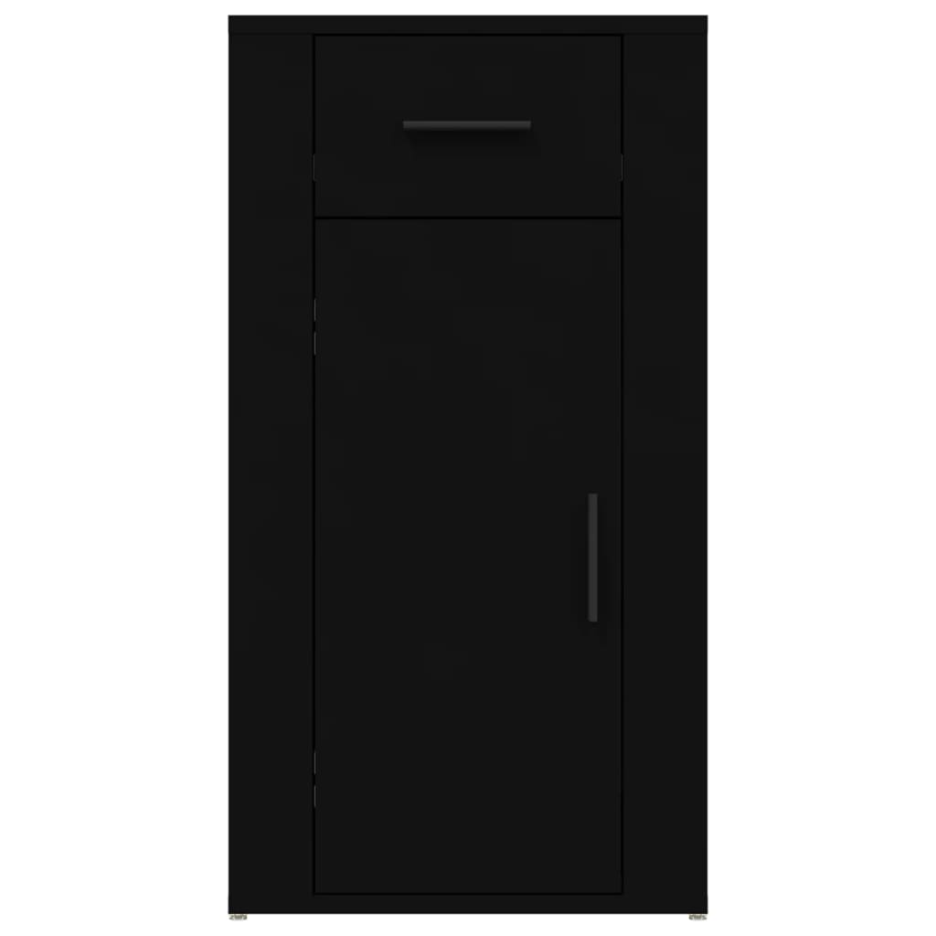 Ντουλάπι Γραφείου Μαύρο 40 x 49 x 75 εκ. από Επεξεργασμένο Ξύλο