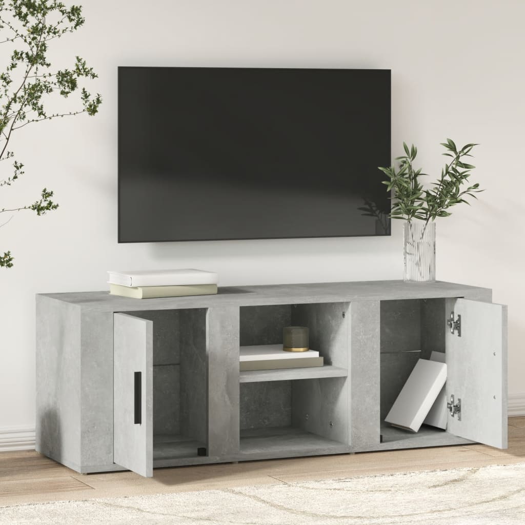 Έπιπλο Τηλεόρασης Γκρι Σκυρ. 100x31,5x35 εκ. Επεξ. Ξύλο - Pakobazaar