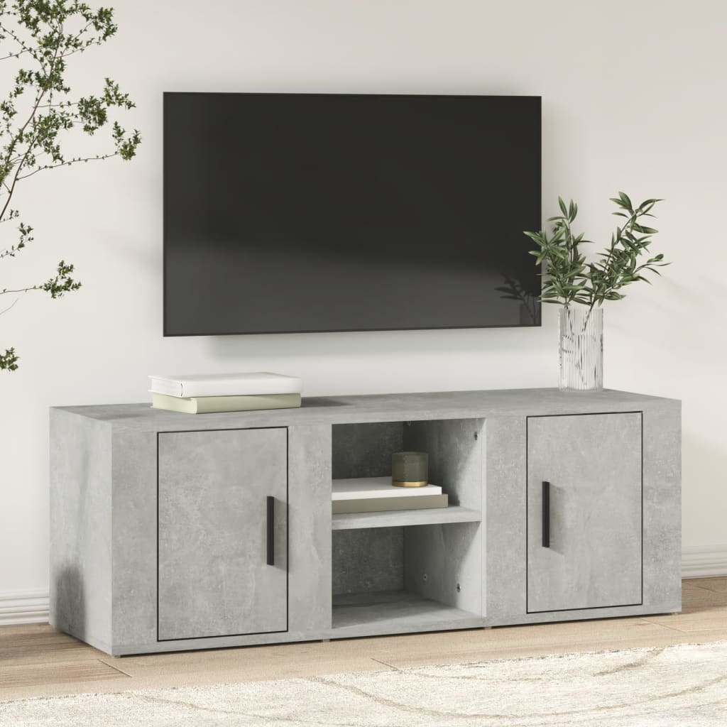 Έπιπλο Τηλεόρασης Γκρι Σκυρ. 100x31,5x35 εκ. Επεξ. Ξύλο - Pakobazaar