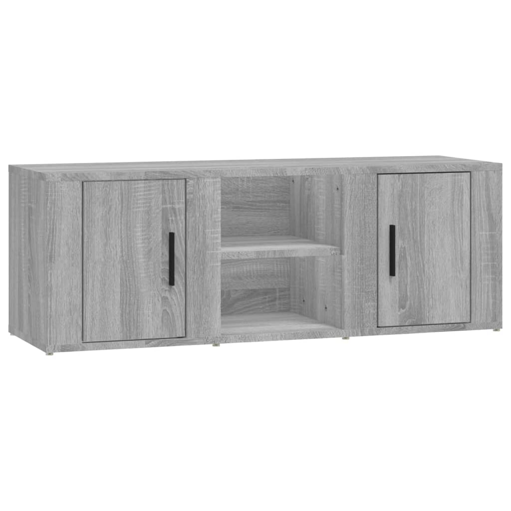 Έπιπλο Τηλεόρασης Γκρι Sonoma 100x31,5x35 εκ. από Επεξεργ. Ξύλο