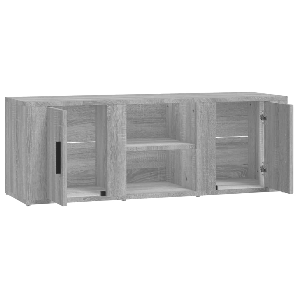 Έπιπλο Τηλεόρασης Γκρι Sonoma 100x31,5x35 εκ. από Επεξεργ. Ξύλο