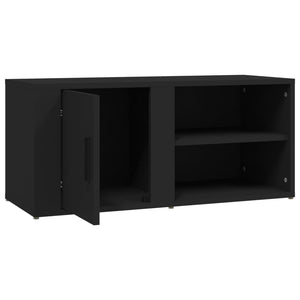 Έπιπλα Τηλεόρασης 2 τεμ. Μαύρα 80x31,5x36εκ. Επεξεργασμένο Ξύλο