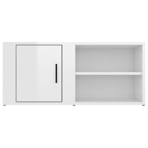 Έπιπλα Τηλεόρασης2 τεμ. Γυαλιστ. Λευκό 80x31,5x36εκ. Επεξ. Ξύλο - Pakobazaar