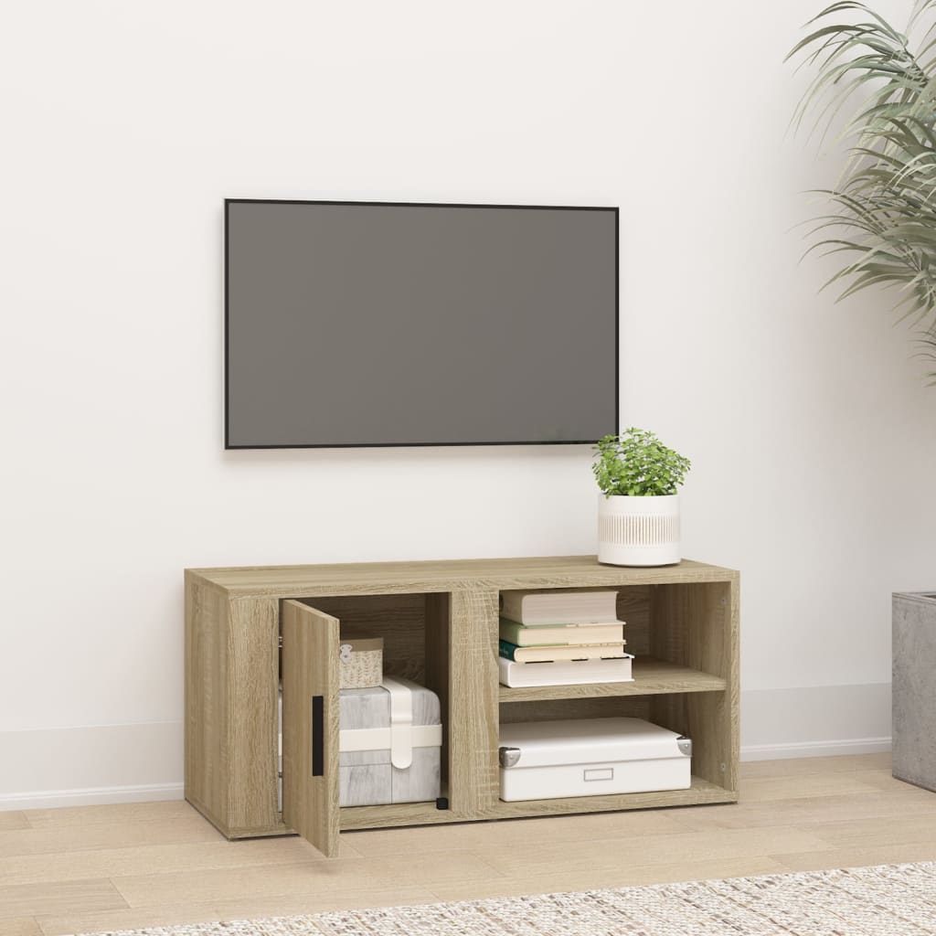 Έπιπλο Τηλεόρασης Sonoma Δρυς 80x31,5x36 εκ. Επεξεργασμένο Ξύλο