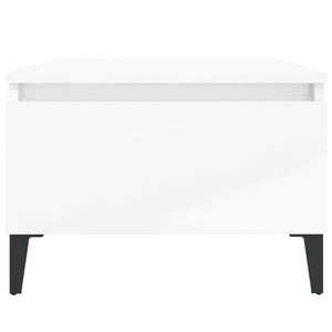 Βοηθητικά Τραπέζια 2 τεμ. Γυαλ.Λευκό 50x46x35 εκ. Επεξ. Ξύλο