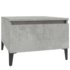 Τραπέζια Βοηθητικά 2 τεμ. Γκρι Σκυροδ. 50x46x35 εκ. Επεξ. Ξύλο