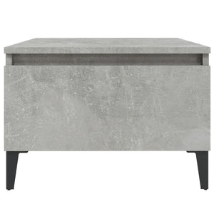 Τραπέζια Βοηθητικά 2 τεμ. Γκρι Σκυροδ. 50x46x35 εκ. Επεξ. Ξύλο