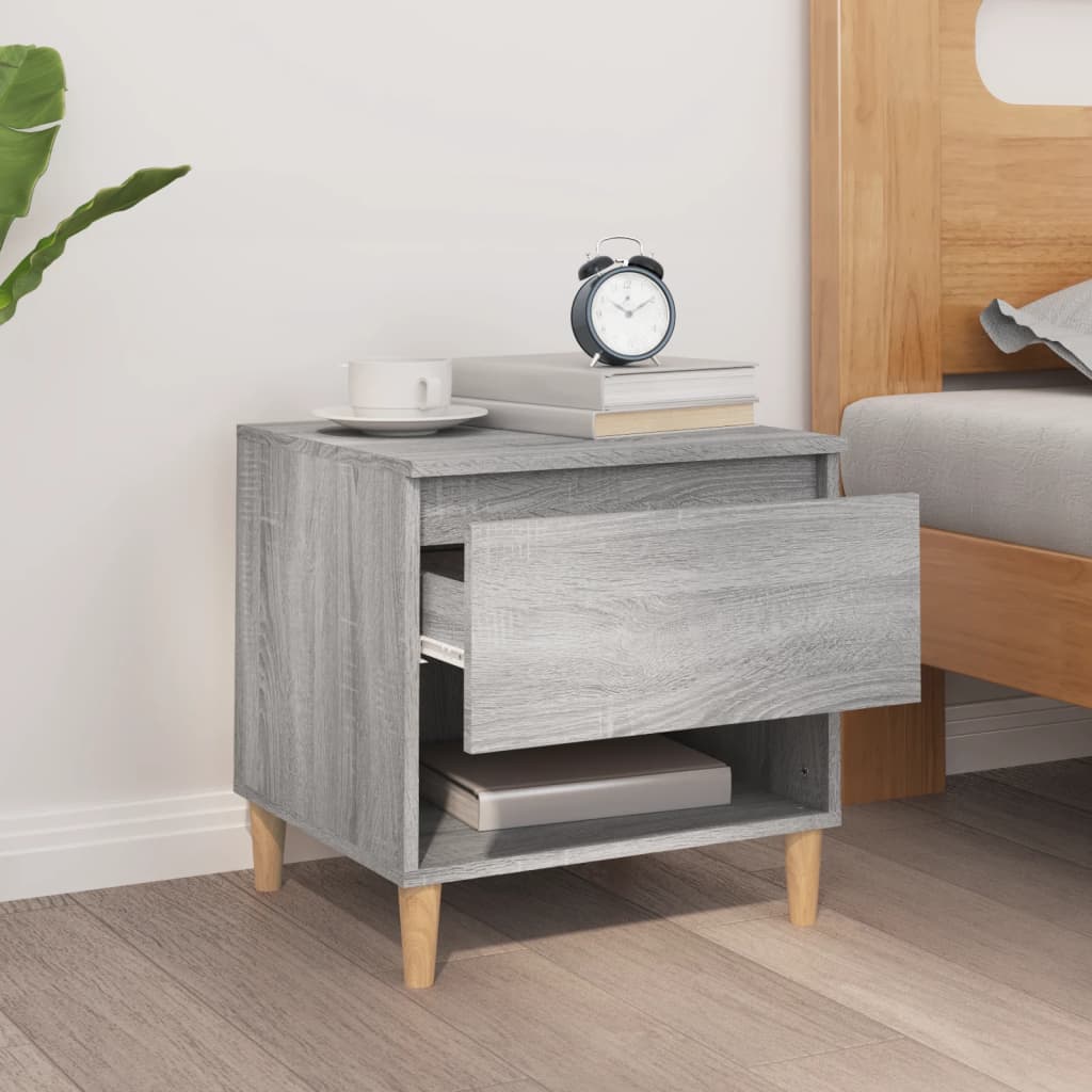 Κομοδίνο Γκρι Sonoma 50x46x50 εκ. από Επεξεργασμένο Ξύλο - Pakobazaar