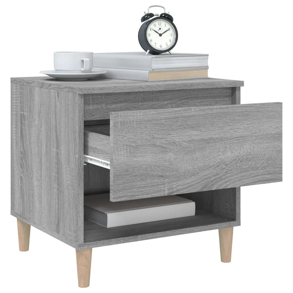 Κομοδίνο Γκρι Sonoma 50x46x50 εκ. από Επεξεργασμένο Ξύλο - Pakobazaar