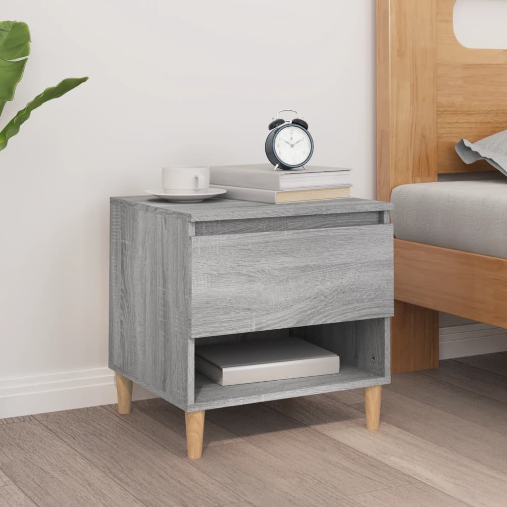 Κομοδίνο Γκρι Sonoma 50x46x50 εκ. από Επεξεργασμένο Ξύλο - Pakobazaar