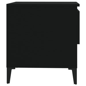 Βοηθητικά Τραπέζια 2 τεμ. Μαύρα 50x46x50 εκ. Επεξεργασμένο Ξύλο