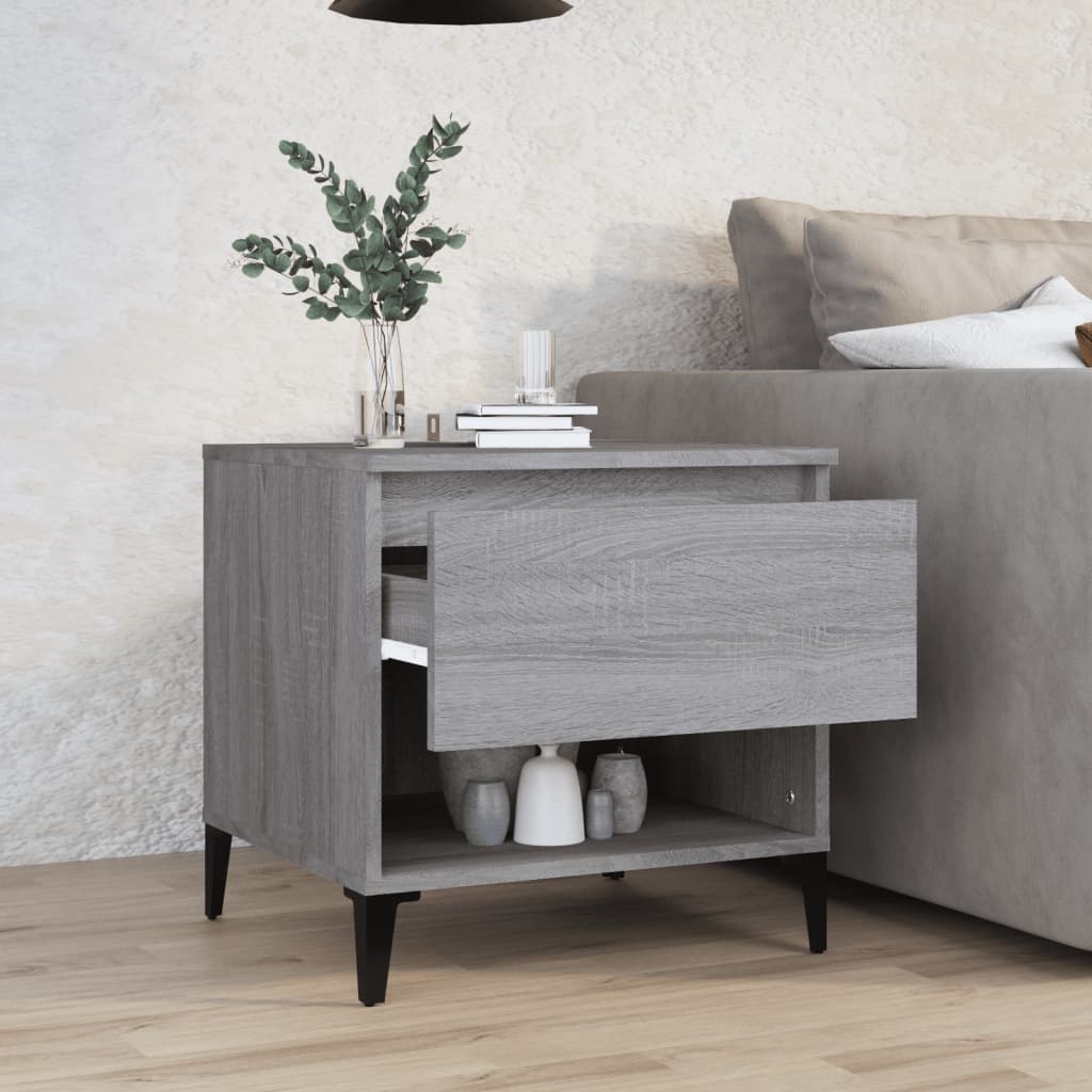 Βοηθητικό Τραπέζι Γκρι Sonoma 50x46x50 εκ. Επεξεργασμένο Ξύλο