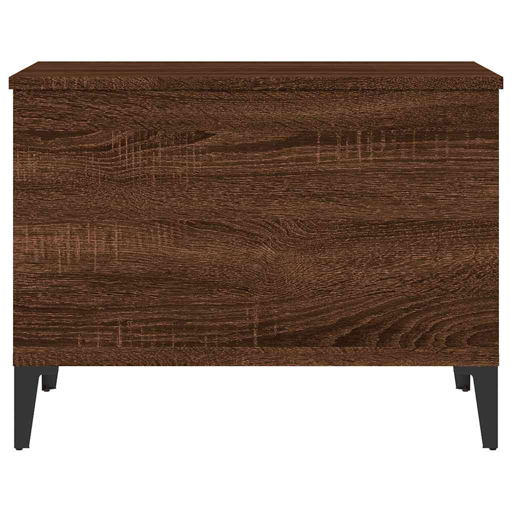 Τραπεζάκι Σαλονιού Καφέ Δρυς 60x44,5x45 εκ. Επεξεργασμένο Ξύλο