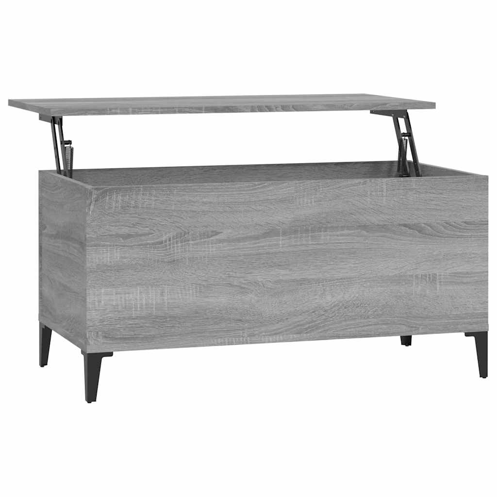 Τραπεζάκι Σαλονιού Γκρι Sonoma 90x44,5x45 εκ.Επεξεργασμένο Ξύλο