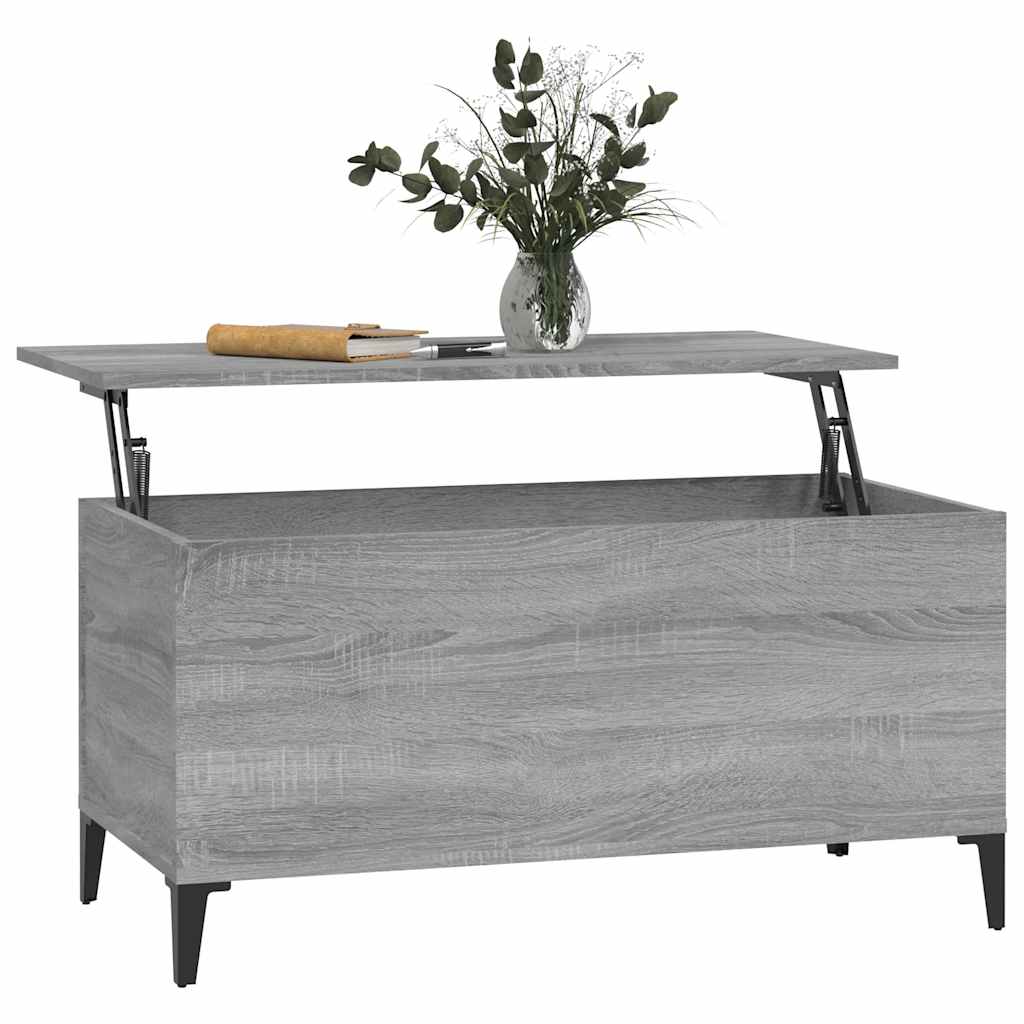 Τραπεζάκι Σαλονιού Γκρι Sonoma 90x44,5x45 εκ.Επεξεργασμένο Ξύλο