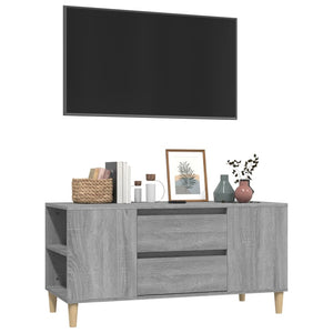 Έπιπλο Τηλεόρασης Γκρι Sonoma 102x44,5x50εκ. Επεξεργασμένο Ξύλο
