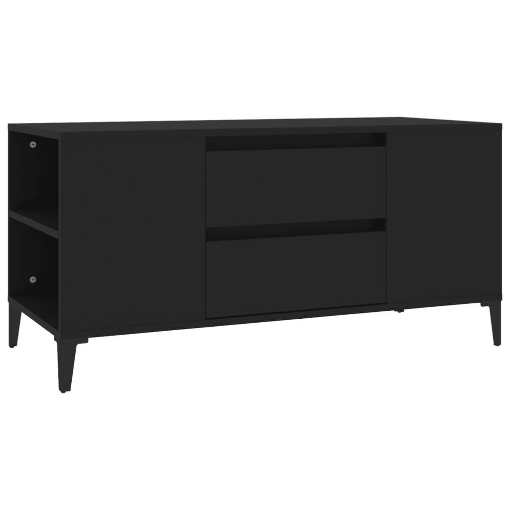 Έπιπλο Τηλεόρασης Μαύρο 102x44,5x50 εκ. Επεξεργασμένο Ξύλο