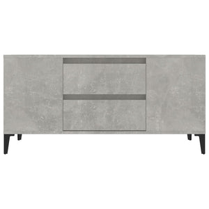 Έπιπλο Τηλεόρασης Γκρι Σκυροδέματος 102x44,5x50 εκ. Επεξ. Ξύλο