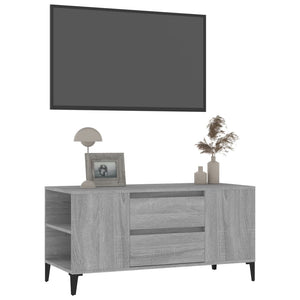 Έπιπλο Τηλεόρασης Γκρι Sonoma 102x44,5x50 εκ. από Επεξεργ. Ξύλο