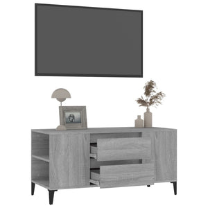 Έπιπλο Τηλεόρασης Γκρι Sonoma 102x44,5x50 εκ. από Επεξεργ. Ξύλο